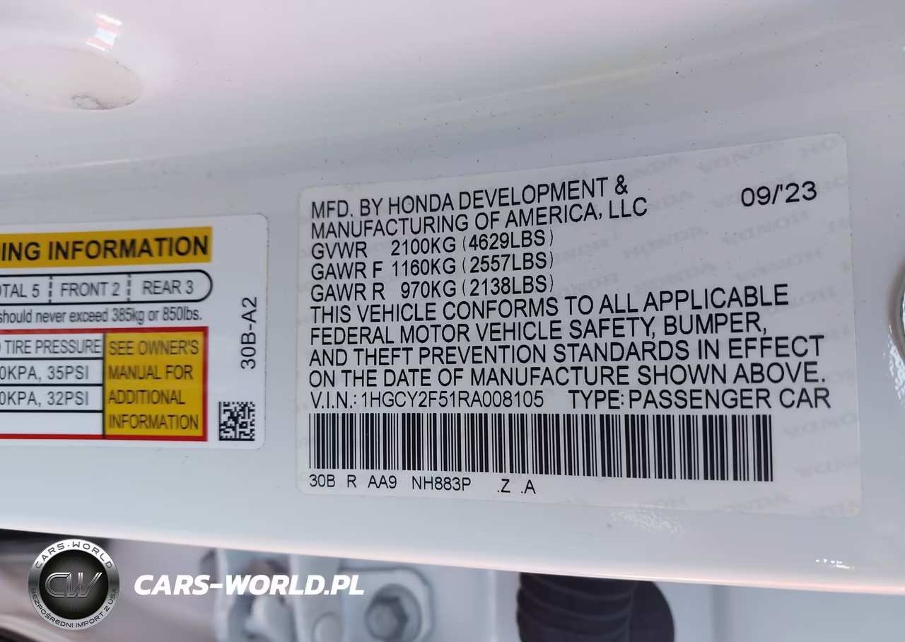 2024 Honda Accord Hybrid Sport VIN:1HGCY2F51RA008105 - 9