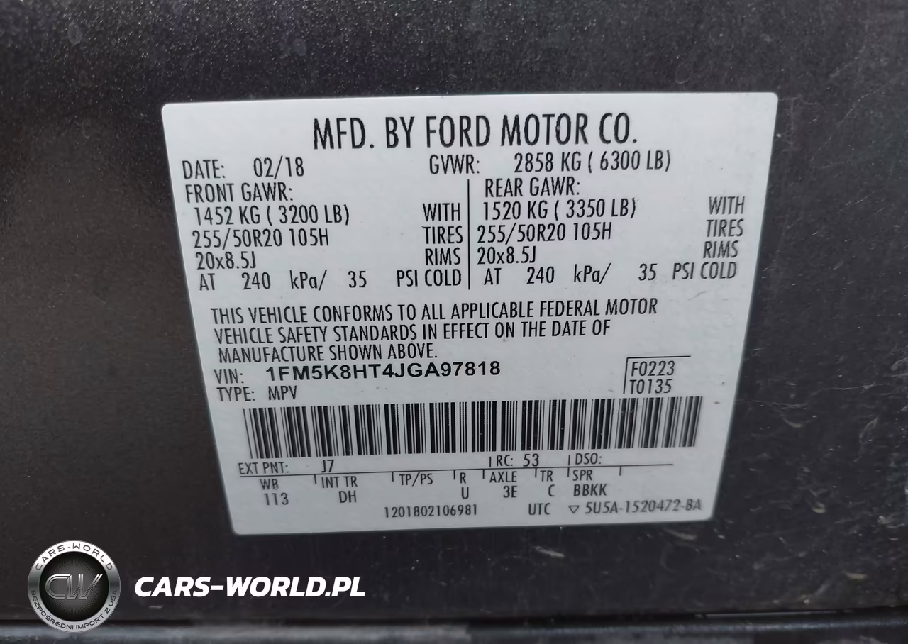 2018 Ford Explorer Platinum VIN:1FM5K8HT4JGA97818 - 9