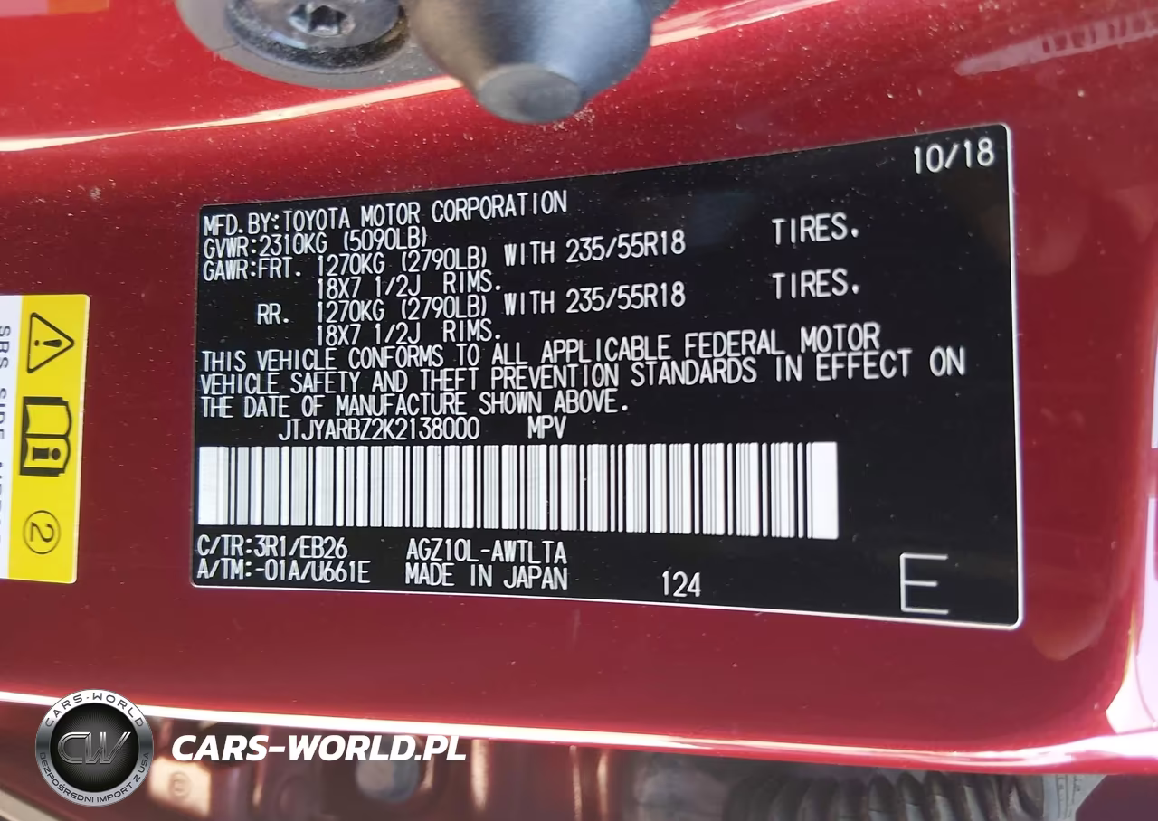 2019 Lexus Nx 300 F Sport VIN:JTJYARBZ2K2138000 - 9