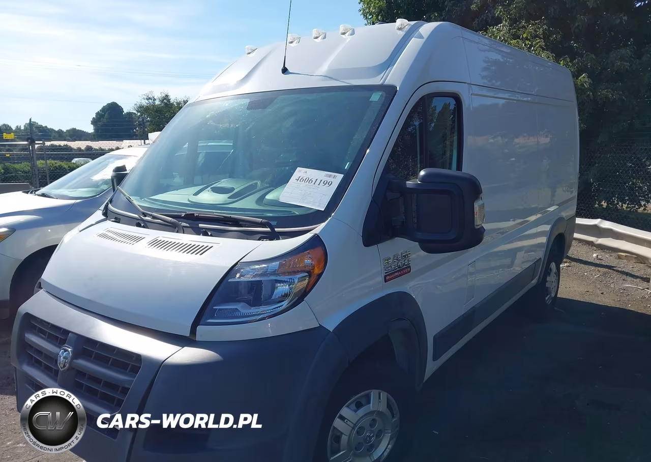 2017 Ram Promaster 2500 High Roof 136 Wb VIN:3C6TRVCG2HE500678 - 2