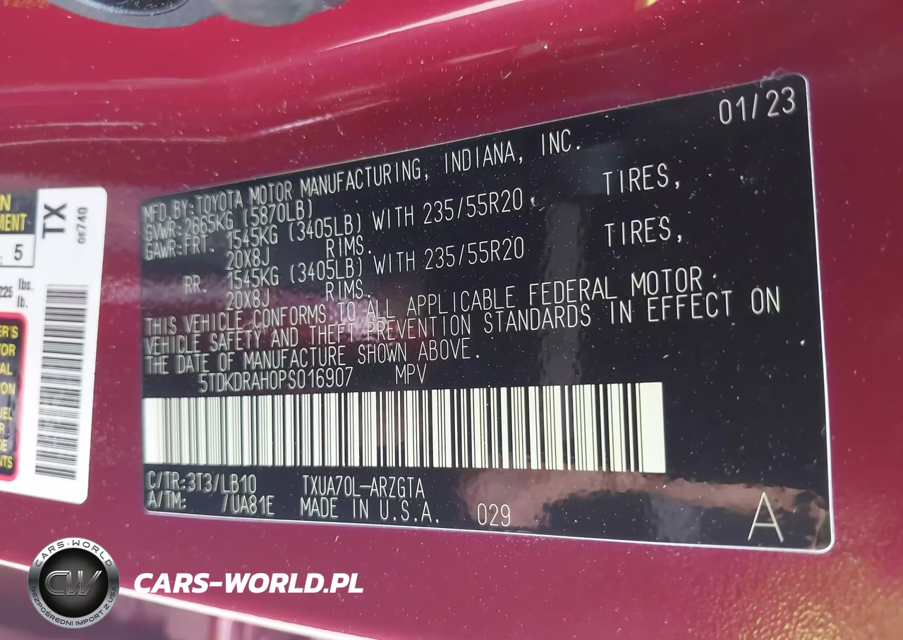 2023 Toyota Highlander Limited VIN:5TDKDRAH0PS016907 - 9