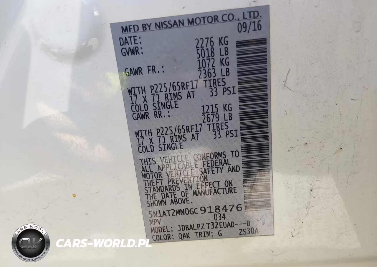 2016 Nissan Rogue S VIN:5N1AT2MN0GC918476 - 9