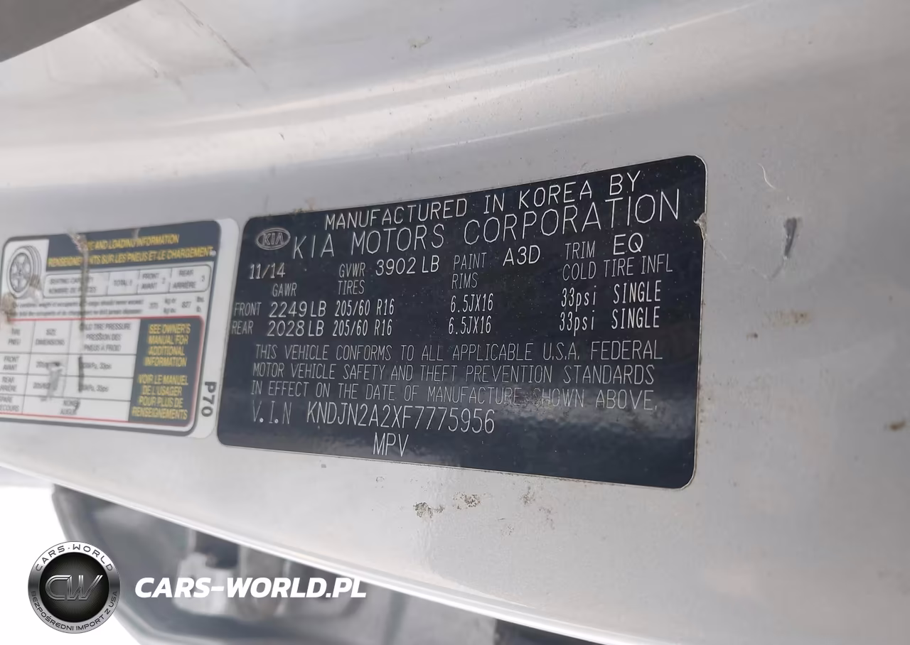 2015 Kia Soul VIN:KNDJN2A2XF7775956 - 9