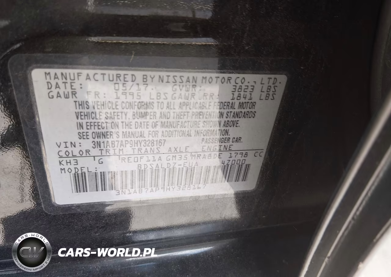 2017 Nissan Sentra Sv VIN:3N1AB7AP9HY328167 - 9