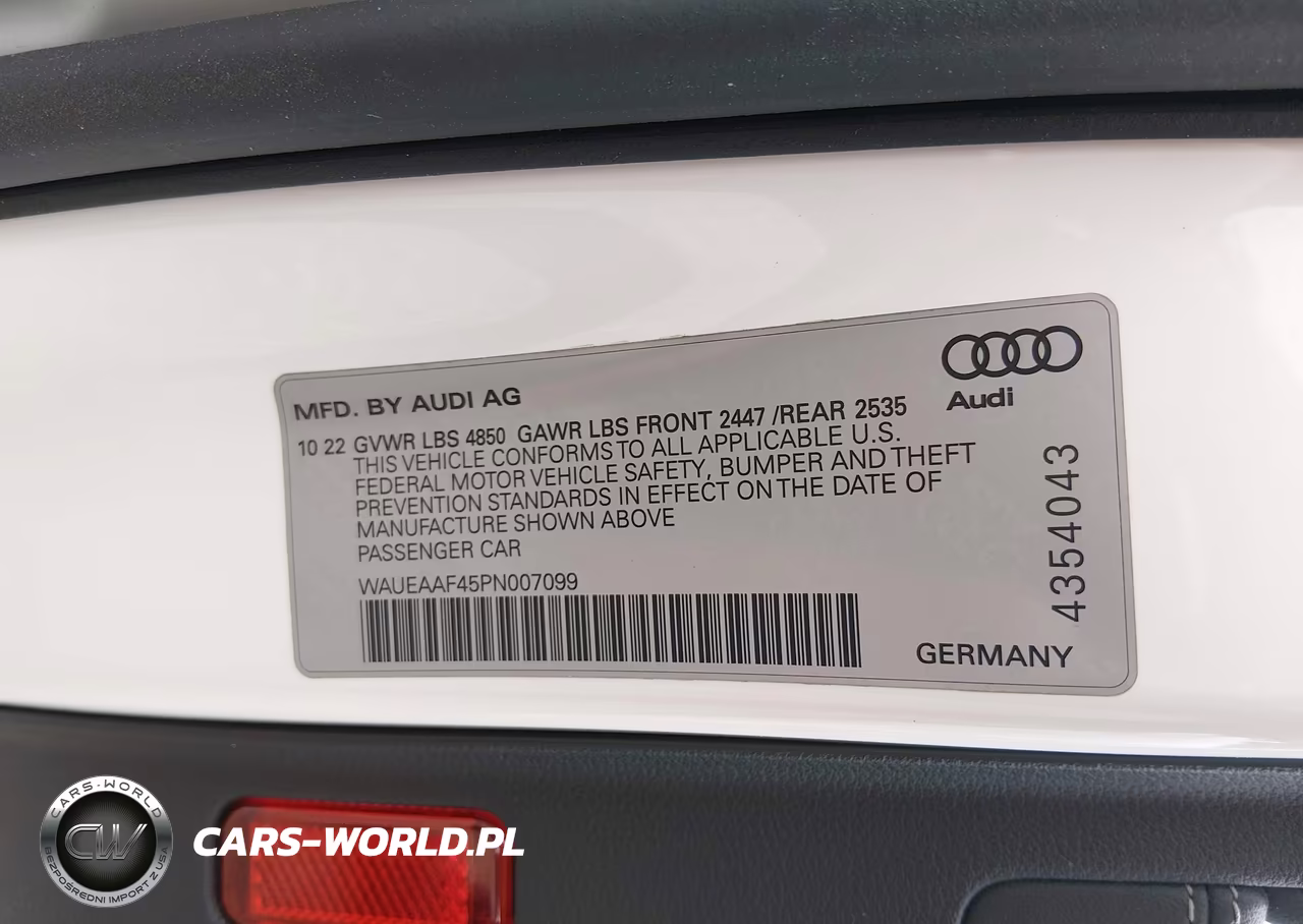 2023 Audi A4 Premium Plus 45 Tfsi S Line Quattro S Tronic VIN:WAUEAAF45PN007099 - 9