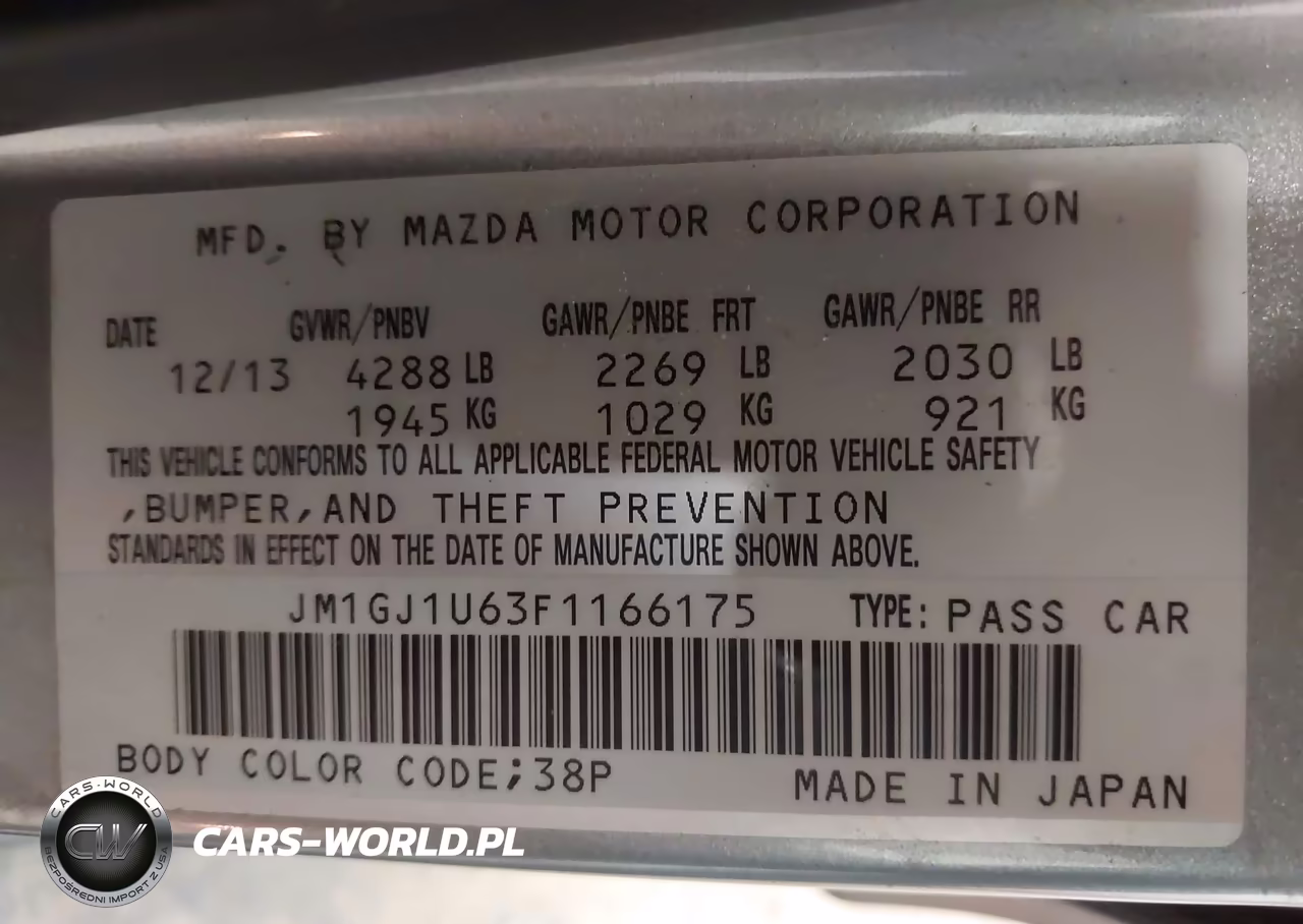 2015 Mazda Mazda6 I Sport VIN:JM1GJ1U63F1166175 - 9