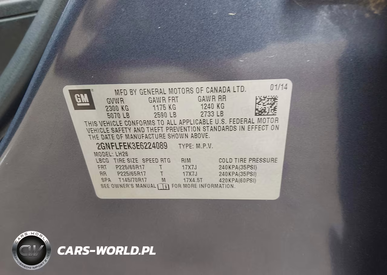 2014 Chevrolet Equinox 1Lt VIN:2GNFLFEK3E6224089 - 9