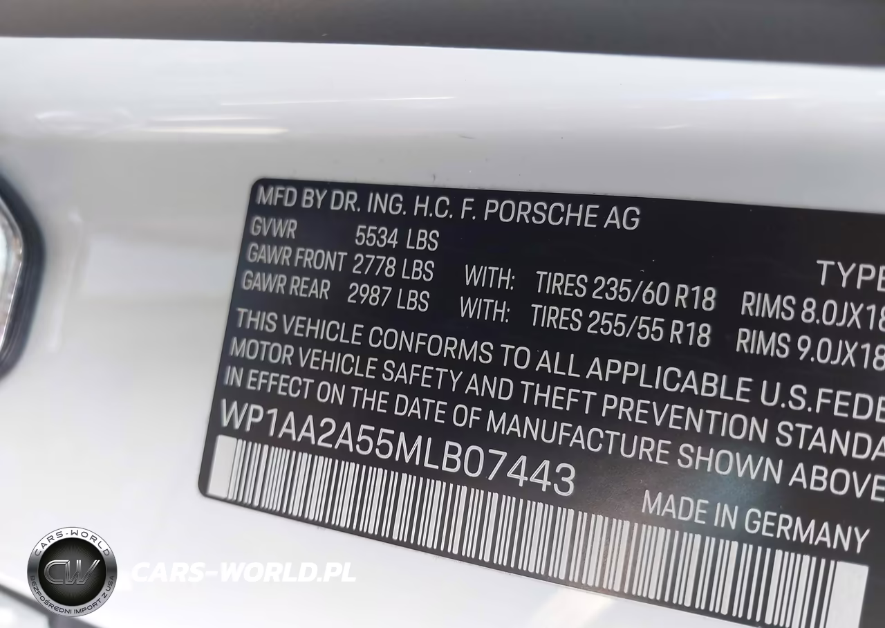2021 Porsche Macan VIN:WP1AA2A55MLB07443 - 9