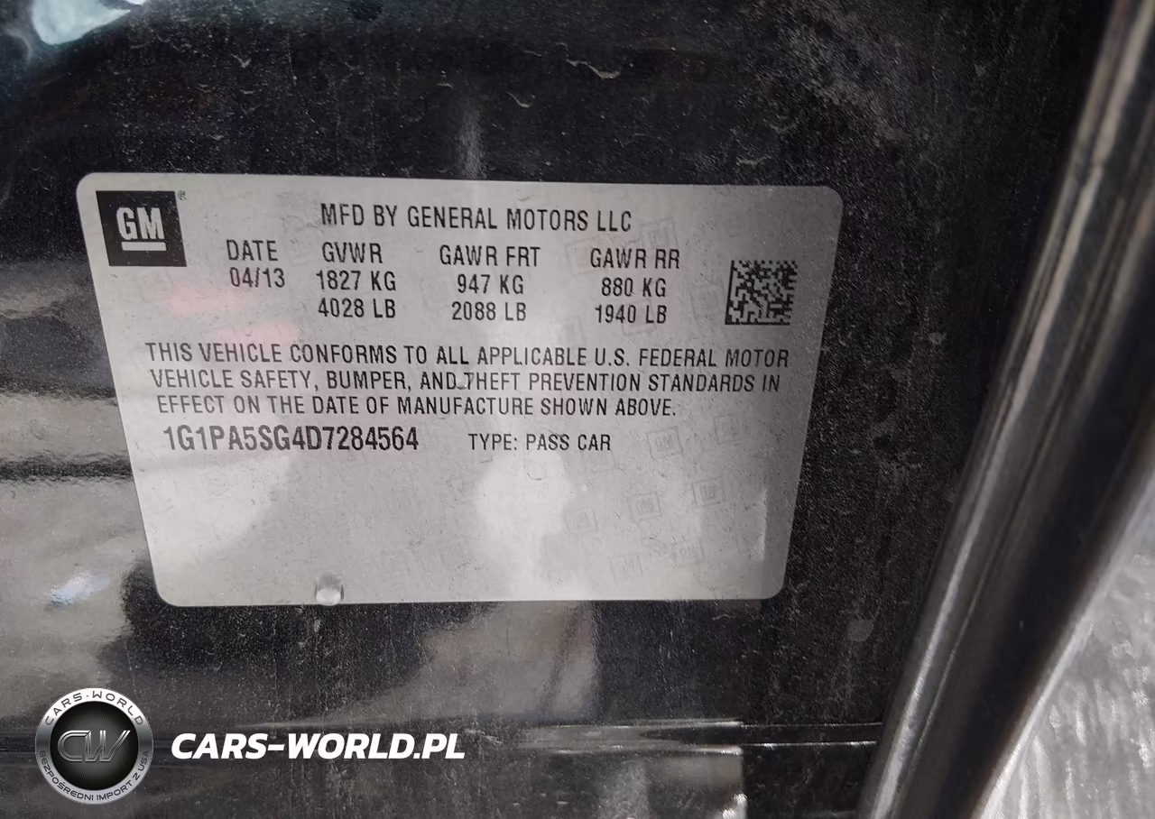 2013 Chevrolet Cruze Ls Auto VIN:1G1PA5SG4D7284564 - 9