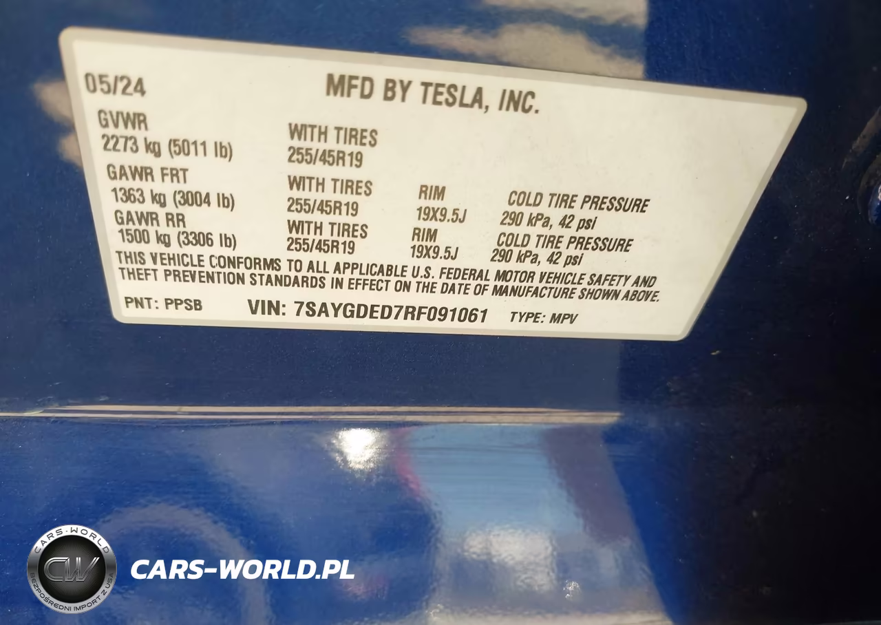 2024 Tesla Model Y Long Range Single Motor Rear-Wheel Drive-Rwd VIN:7SAYGDED7RF091061 - 9