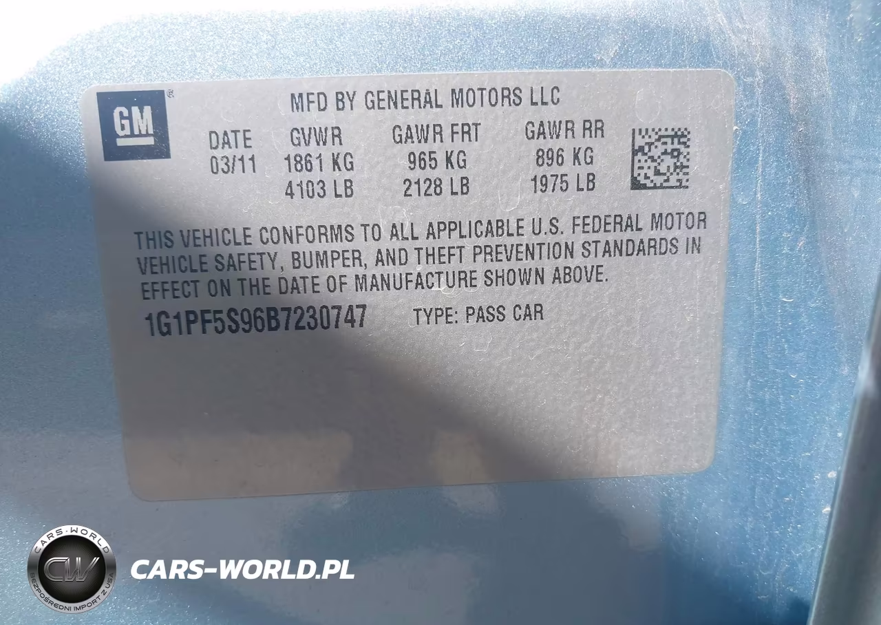 2011 Chevrolet Cruze 1Lt VIN:1G1PF5S96B7230747 - 9