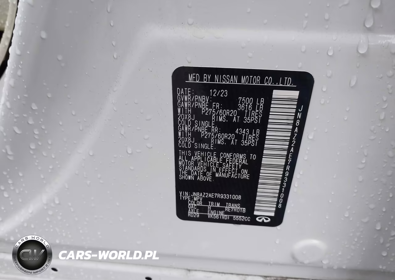 2024 Infiniti Qx80 Luxe Awd VIN:JN8AZ2AE7R9331008 - 9