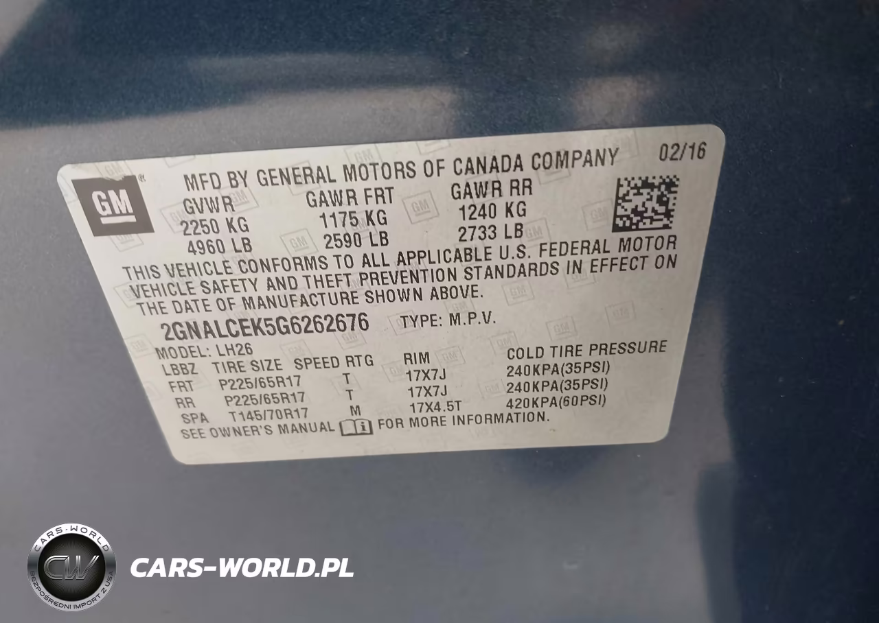 2016 Chevrolet Equinox Lt VIN:2GNALCEK5G6262676 - 9