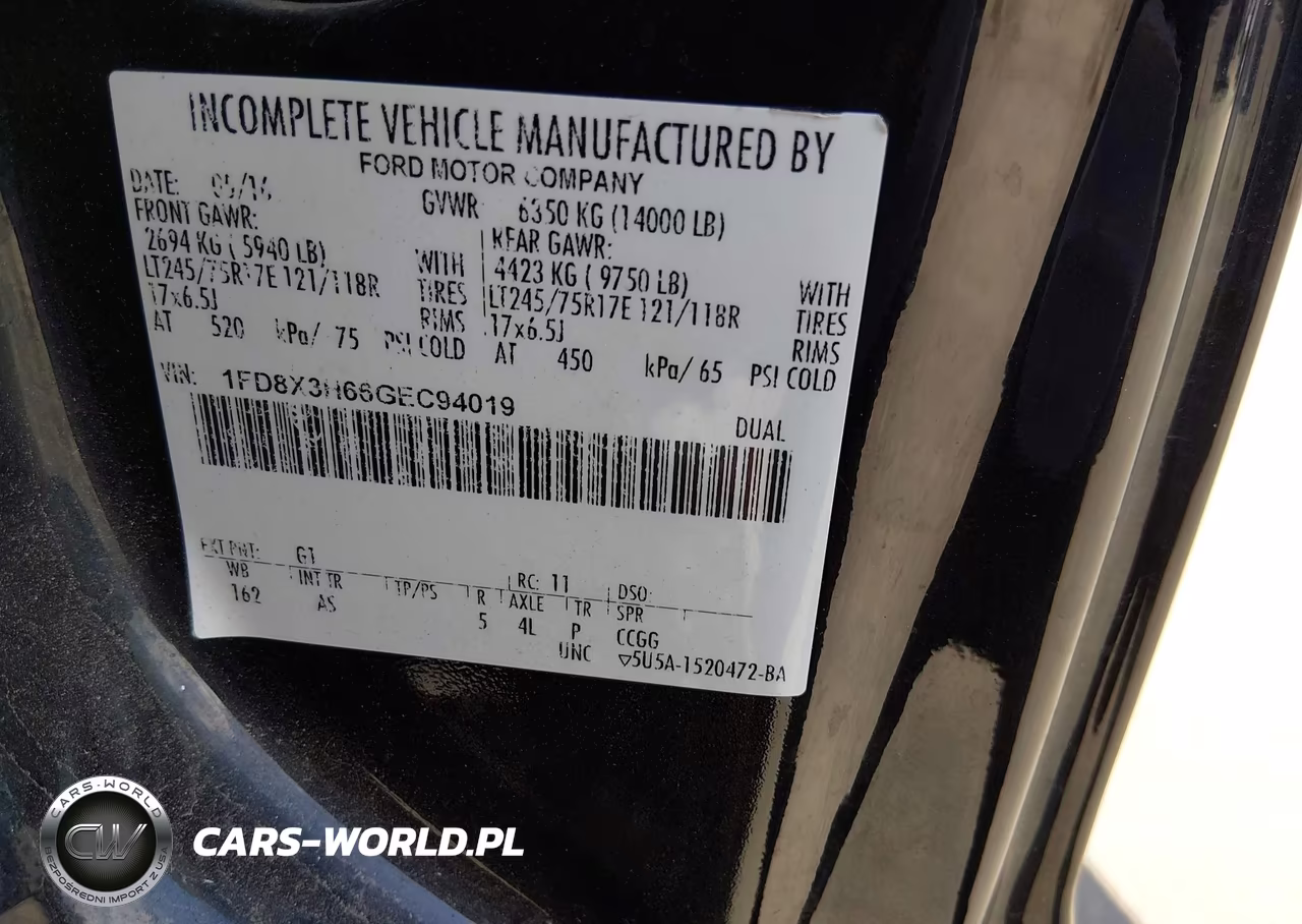 2016 Ford F-350 Chassis Xl VIN:1FD8X3H66GEC94019 - 9