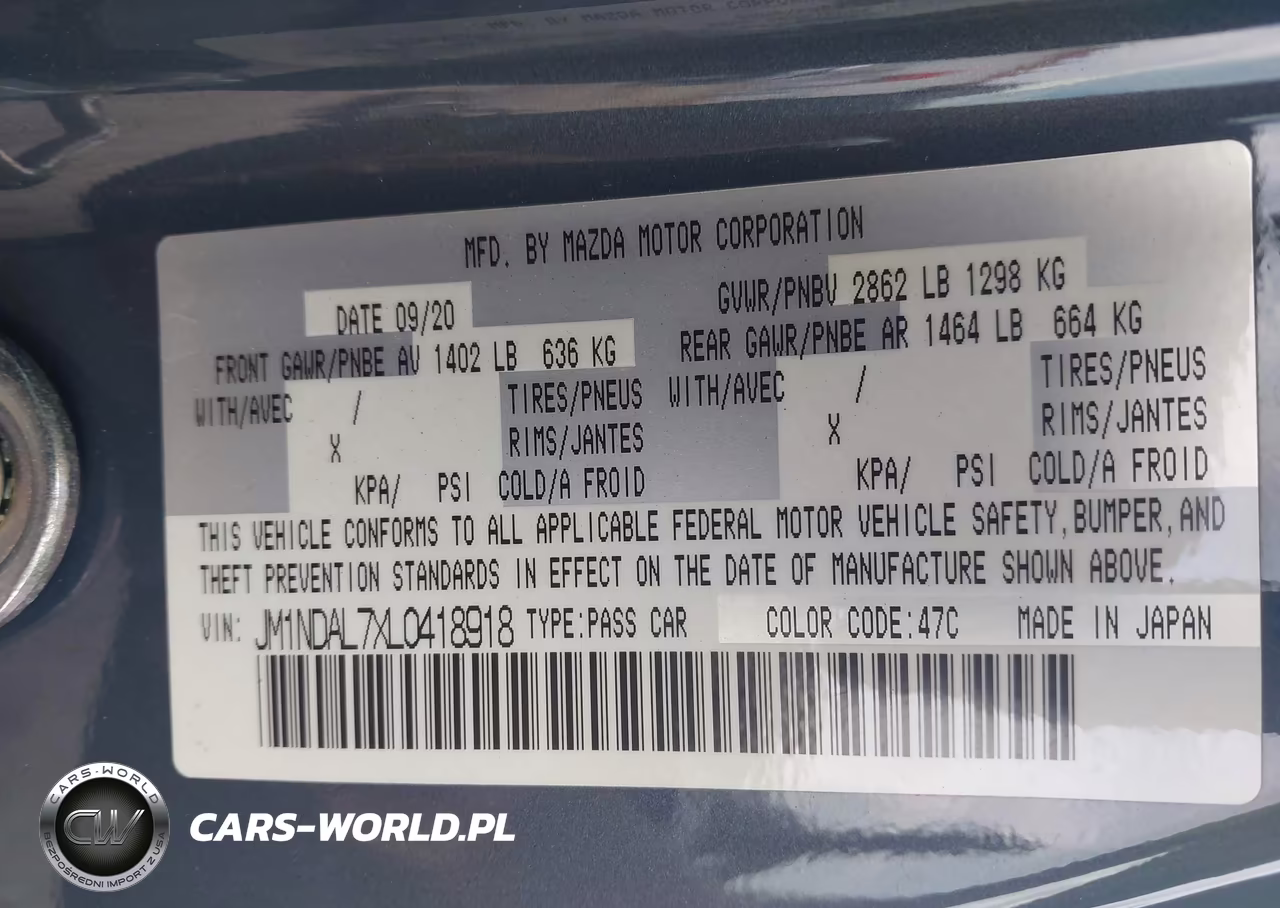 2020 Mazda Mx-5 Miata Rf Club VIN:JM1NDAL7XL0418918 - 9