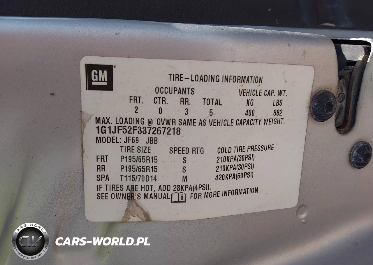2003 Chevrolet Cavalier Ls VIN:1G1JF52F337267218 - 9