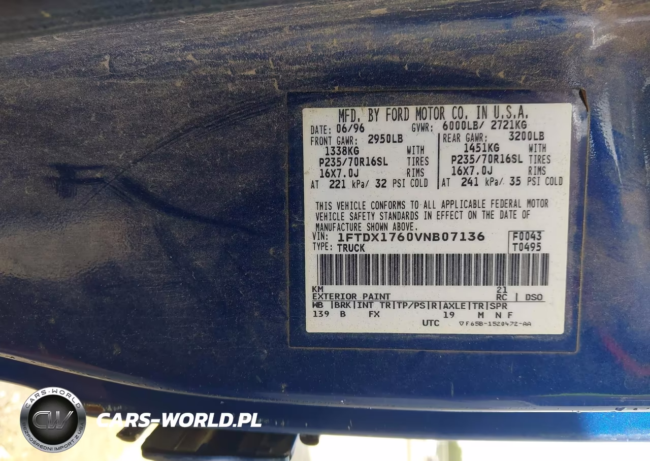 1997 Ford F-150 Lariat-Standard-Xl-Xlt VIN:1FTDX1760VNB07136 - 9
