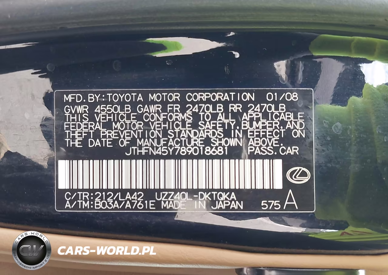 2008 Lexus Sc 430 VIN:JTHFN45Y789018681 - 9