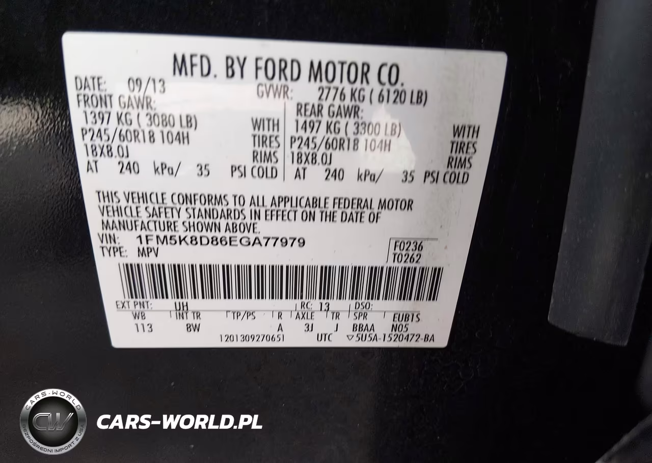 2014 Ford Explorer Xlt VIN:1FM5K8D86EGA77979 - 9