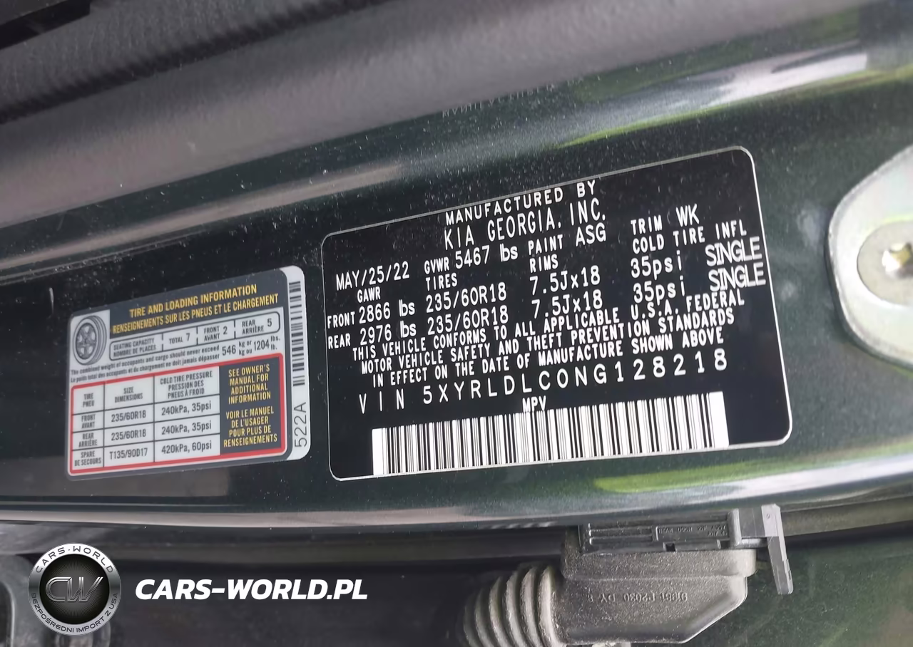 2022 Kia Sorento X-Line S VIN:5XYRLDLC0NG128218 - 9