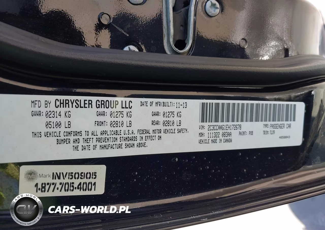 2014 Chrysler 300 VIN:2C3CCAAG1EH172678 - 9
