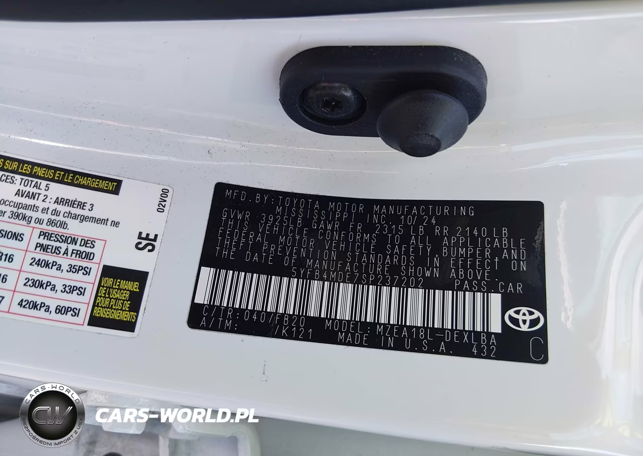 2025 Toyota Corolla Le VIN:5YFB4MDE7SP237202 - 9