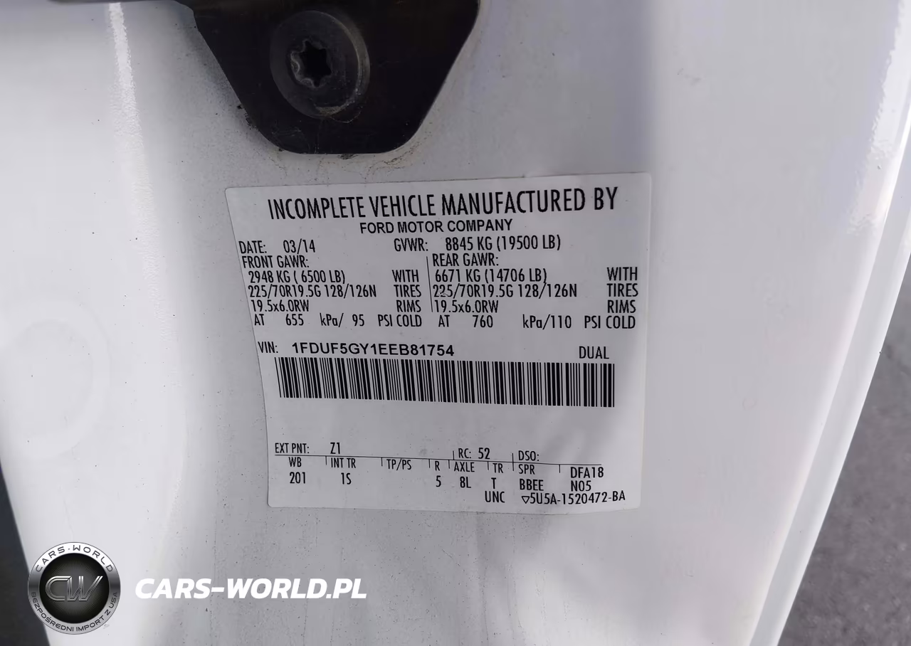 2014 Ford F-550 Chassis Xl VIN:1FDUF5GY1EEB81754 - 9