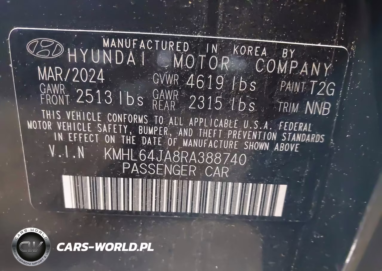 2024 Hyundai Sonata Sel VIN:KMHL64JA8RA388740 - 9