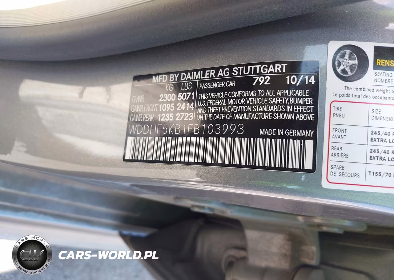 2015 Mercedes-Benz E 350 VIN:WDDHF5KB1FB103993 - 9