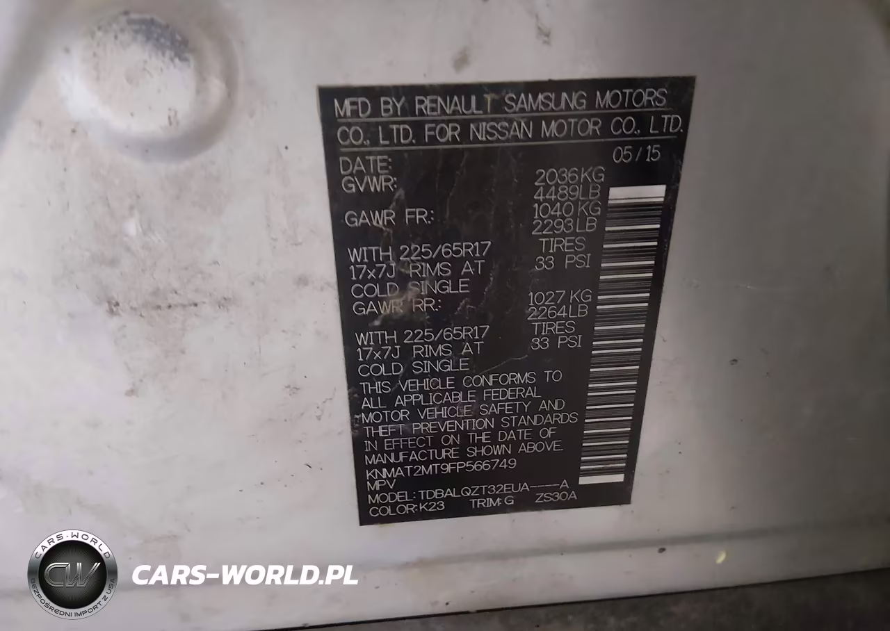2015 Nissan Rogue Sv VIN:KNMAT2MT9FP566749 - 9