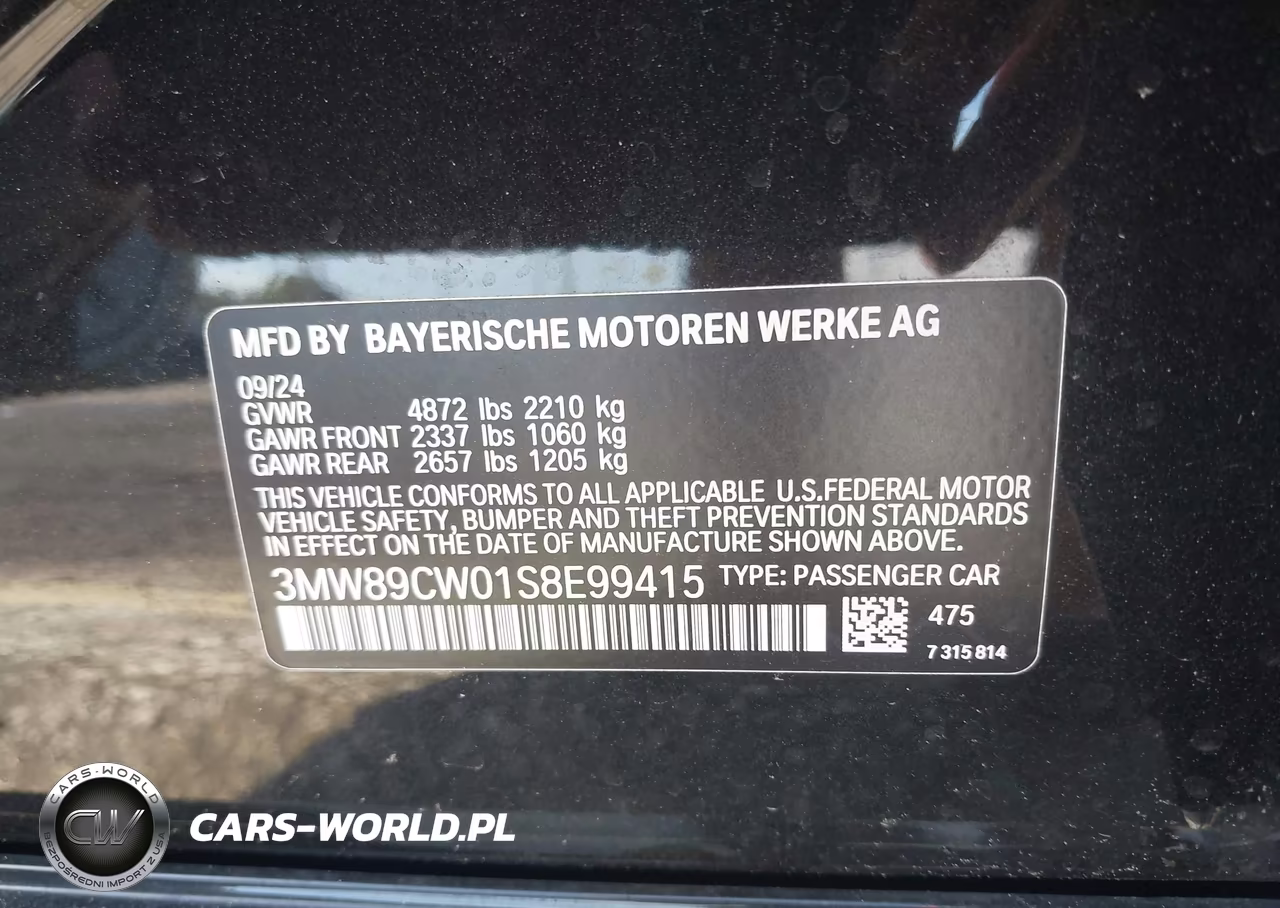 2025 BMW 330I xDrive VIN:3MW89CW01S8E99415 - 9