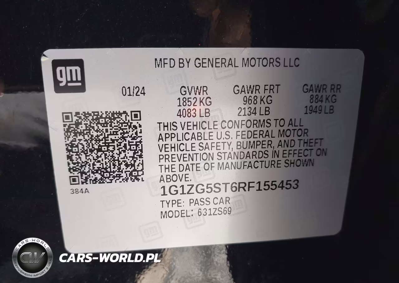 2024 Chevrolet Malibu Fwd Rs VIN:1G1ZG5ST6RF155453 - 9