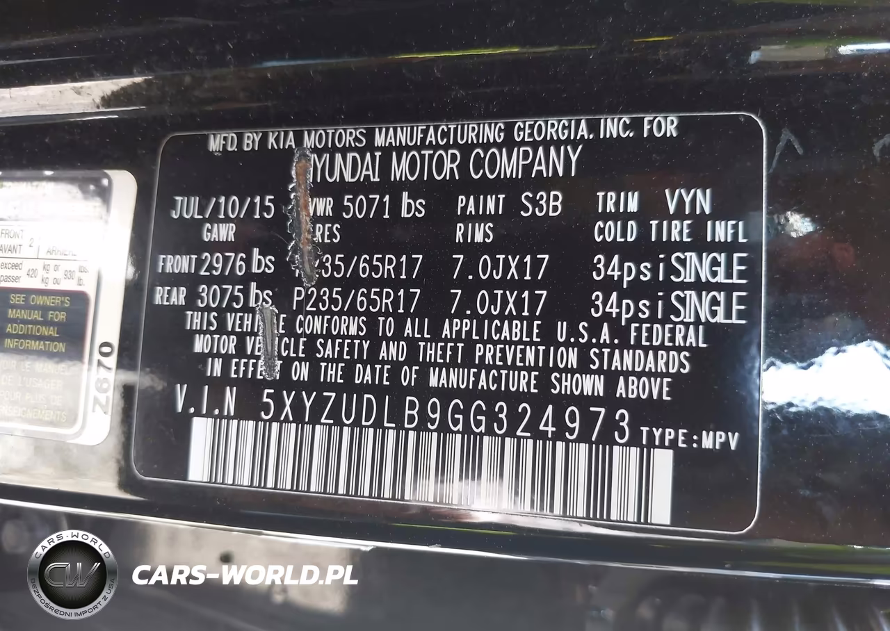 2016 Hyundai Santa Fe Sport 2.4L VIN:5XYZUDLB9GG324973 - 9