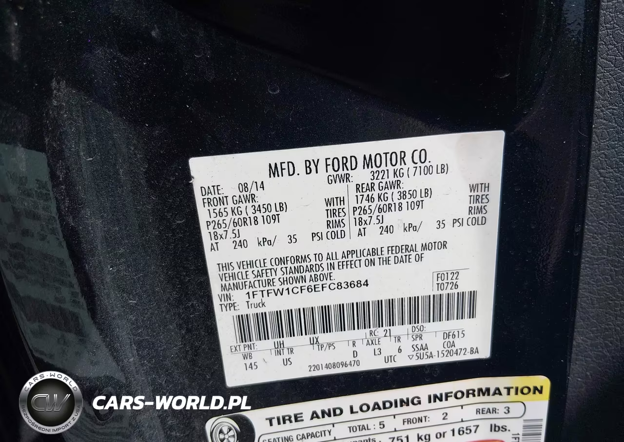 2014 Ford F-150 Xlt VIN:1FTFW1CF6EFC83684 - 9