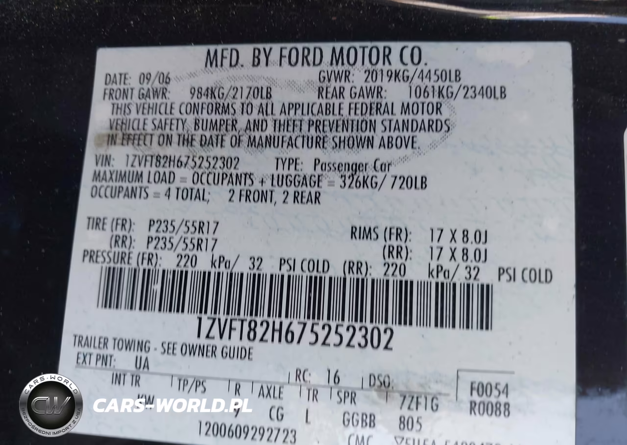 2007 Ford Mustang Gt Deluxe-Gt Premium VIN:1ZVFT82H675252302 - 9