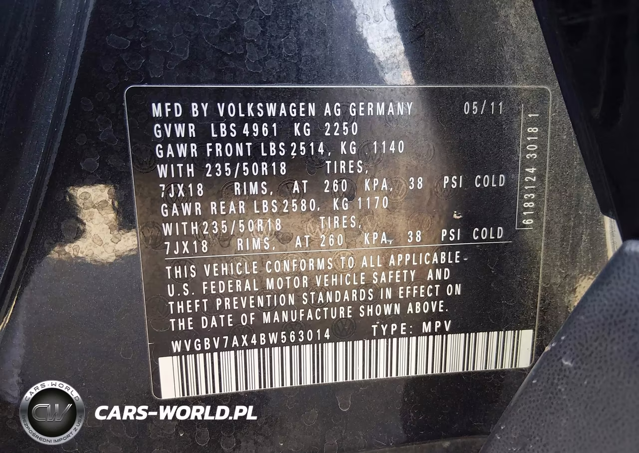 2011 Volkswagen Tiguan Se VIN:WVGBV7AX4BW563014 - 9