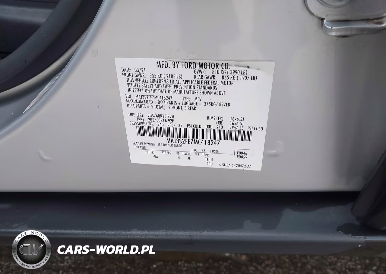 2021 Ford Ecosport S VIN:MAJ3S2FE7MC418247 - 17