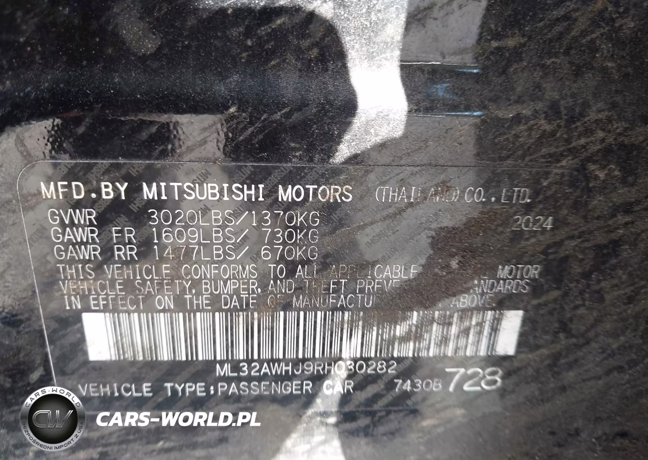 2024 Mitsubishi Mirage Se VIN:ML32AWHJ9RH030282 - 9