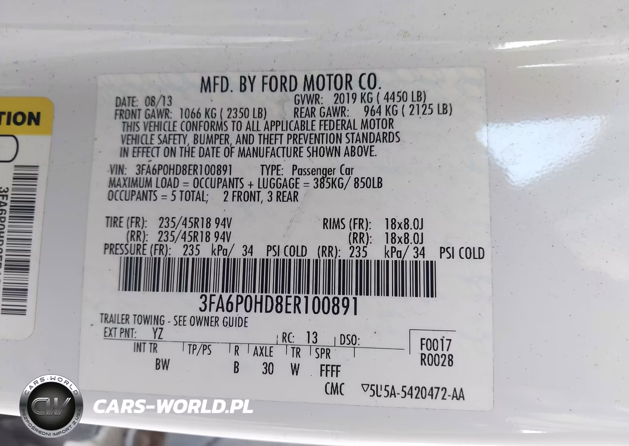 2014 Ford Fusion Se VIN:3FA6P0HD8ER100891 - 9
