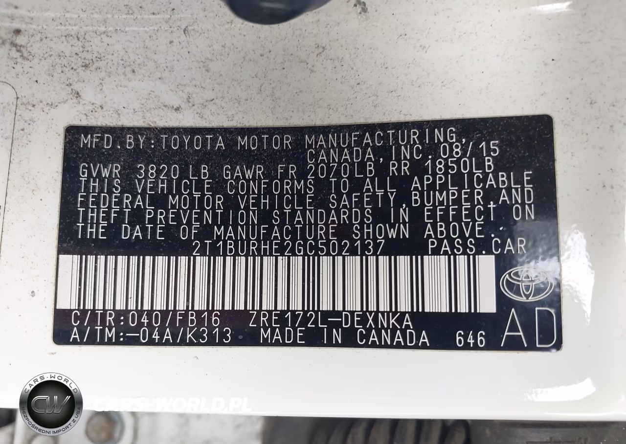 2016 Toyota Corolla Le VIN:2T1BURHE2GC502137 - 9