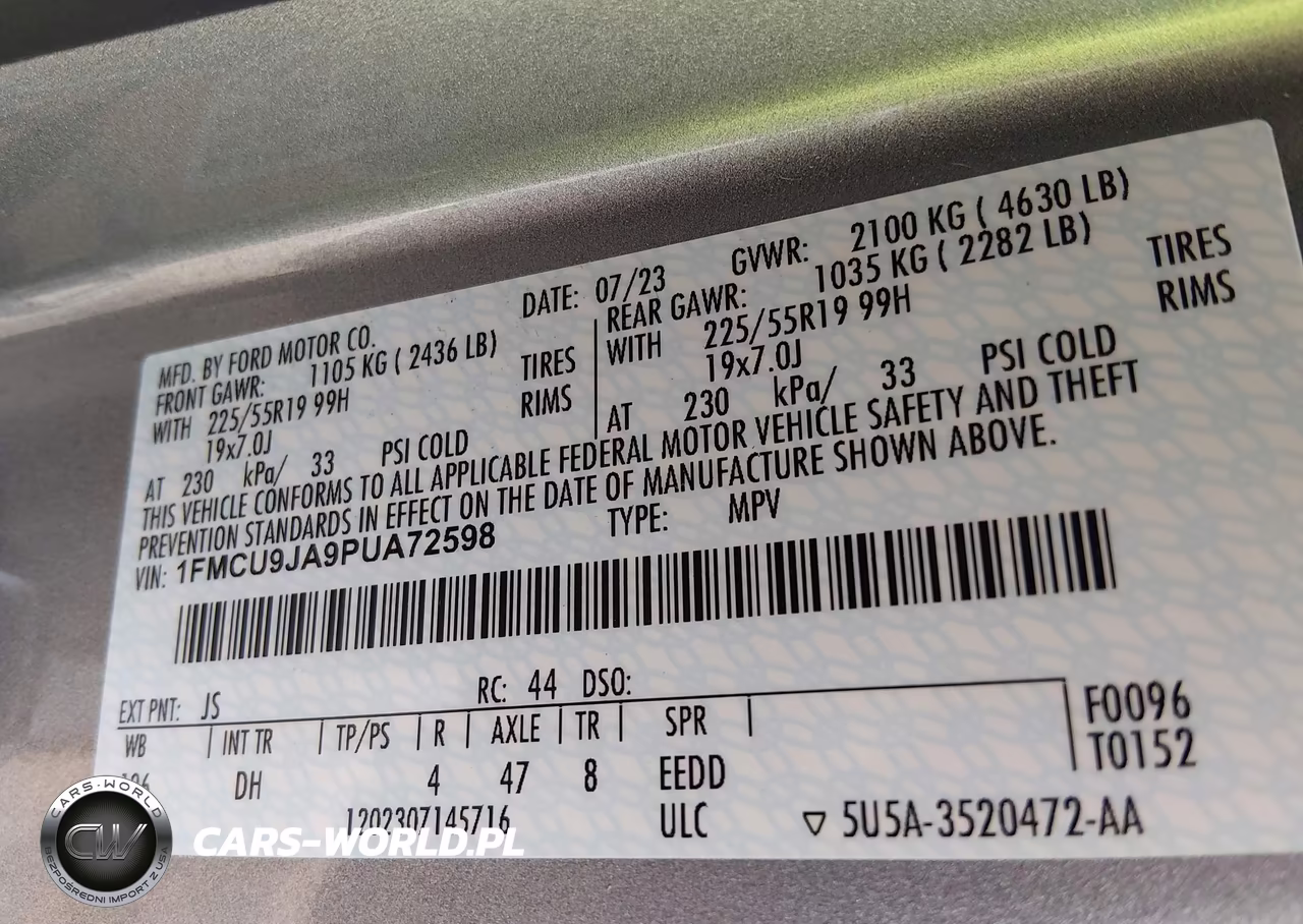 2023 Ford Escape Platinum VIN:1FMCU9JA9PUA72598 - 9