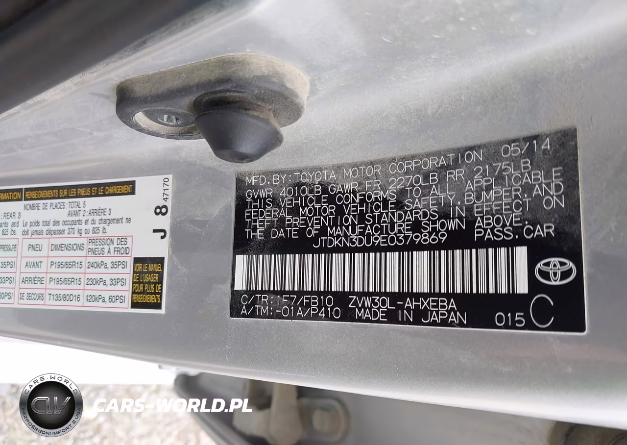 2014 Toyota Prius Three VIN:JTDKN3DU9E0379869 - 9