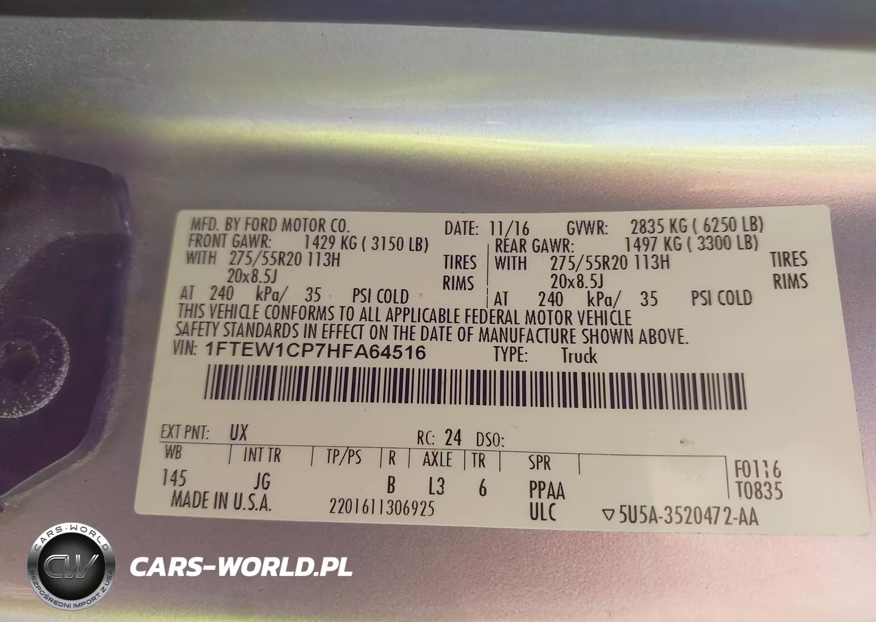 2017 Ford F-150 Xl VIN:1FTEW1CP7HFA64516 - 9