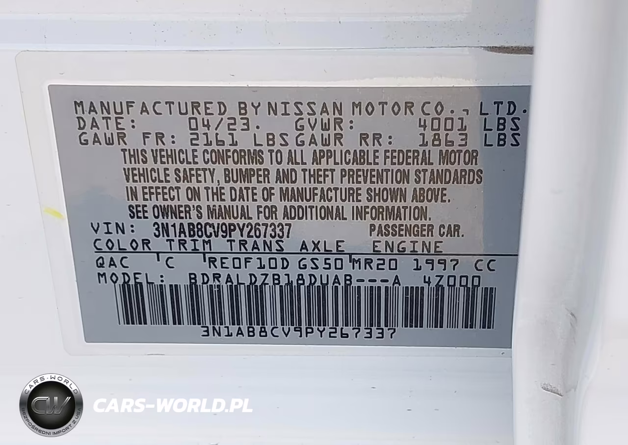 2023 Nissan Sentra Sv Xtronic Cvt VIN:3N1AB8CV9PY267337 - 9