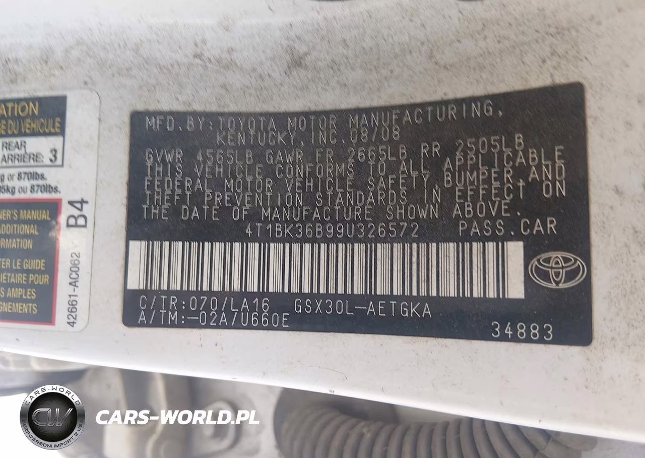 2009 Toyota Avalon Xls VIN:4T1BK36B99U326572 - 9