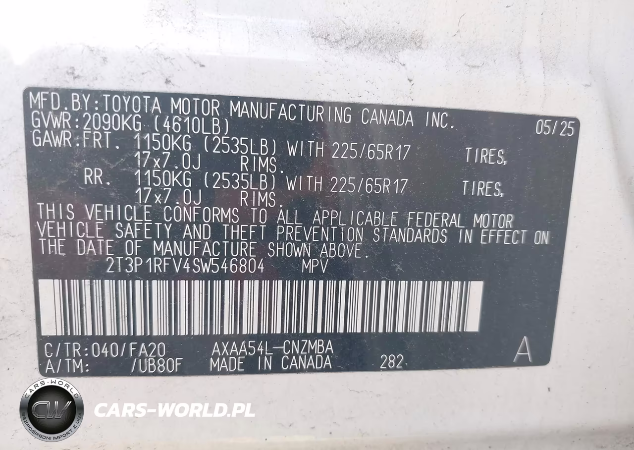 2025 Toyota Rav4 Xle VIN:2T3P1RFV4SW546804 - 9