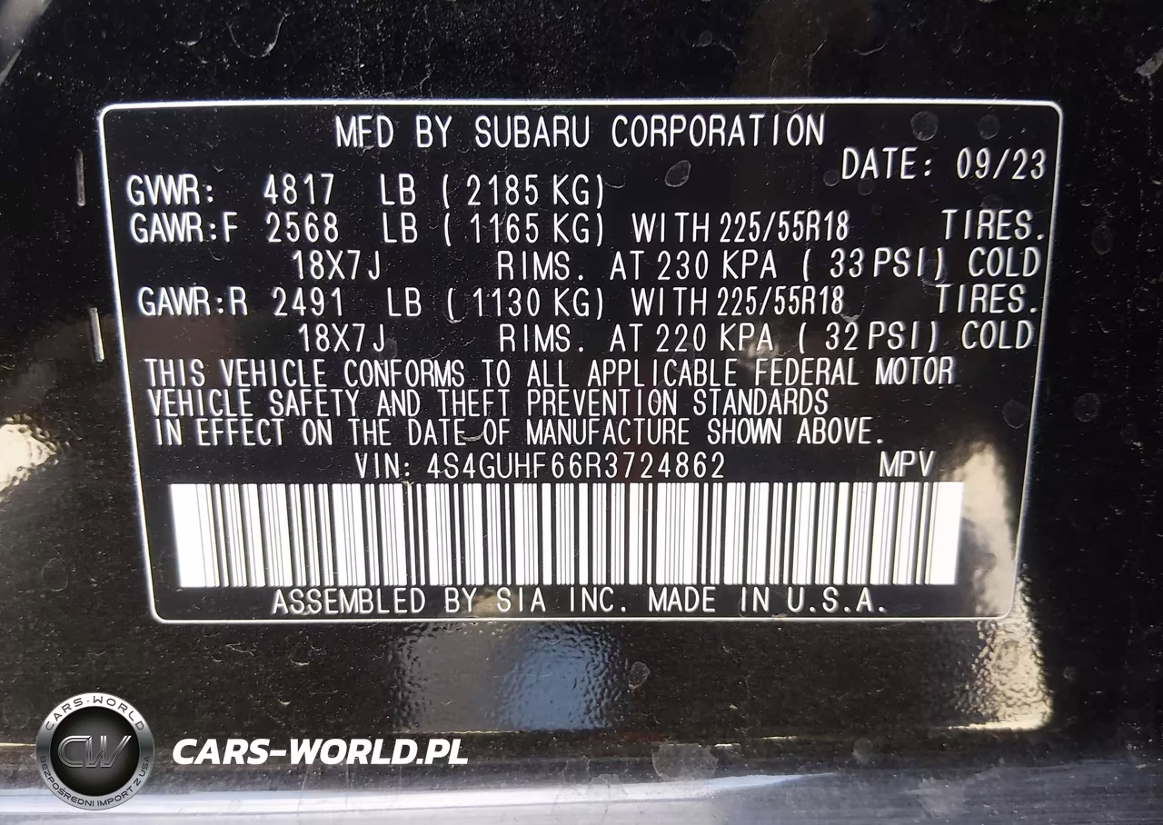 2024 Subaru Crosstrek Sport VIN:4S4GUHF66R3724862 - 9