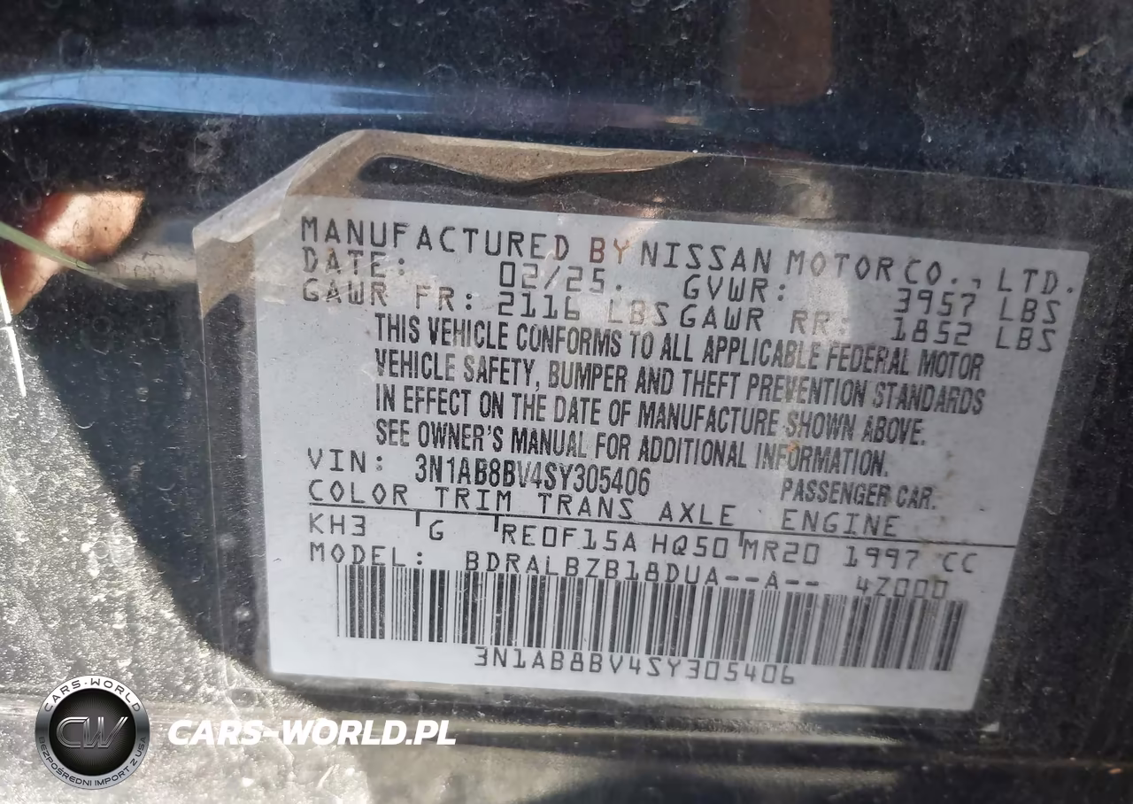 2025 Nissan Sentra S VIN:3N1AB8BV4SY305406 - 9