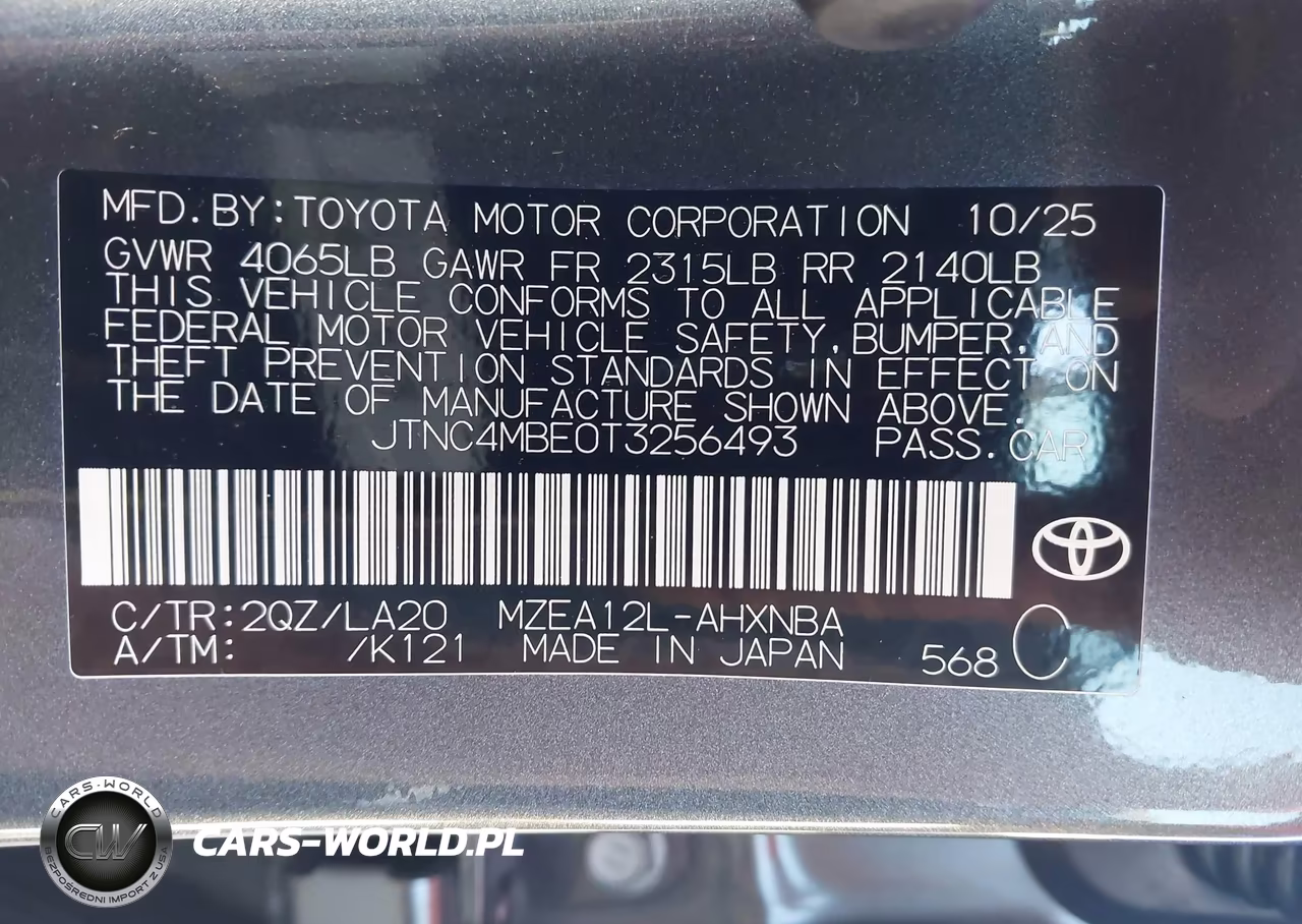 2026 Toyota Corolla Xse VIN:JTNC4MBE0T3256493 - 9