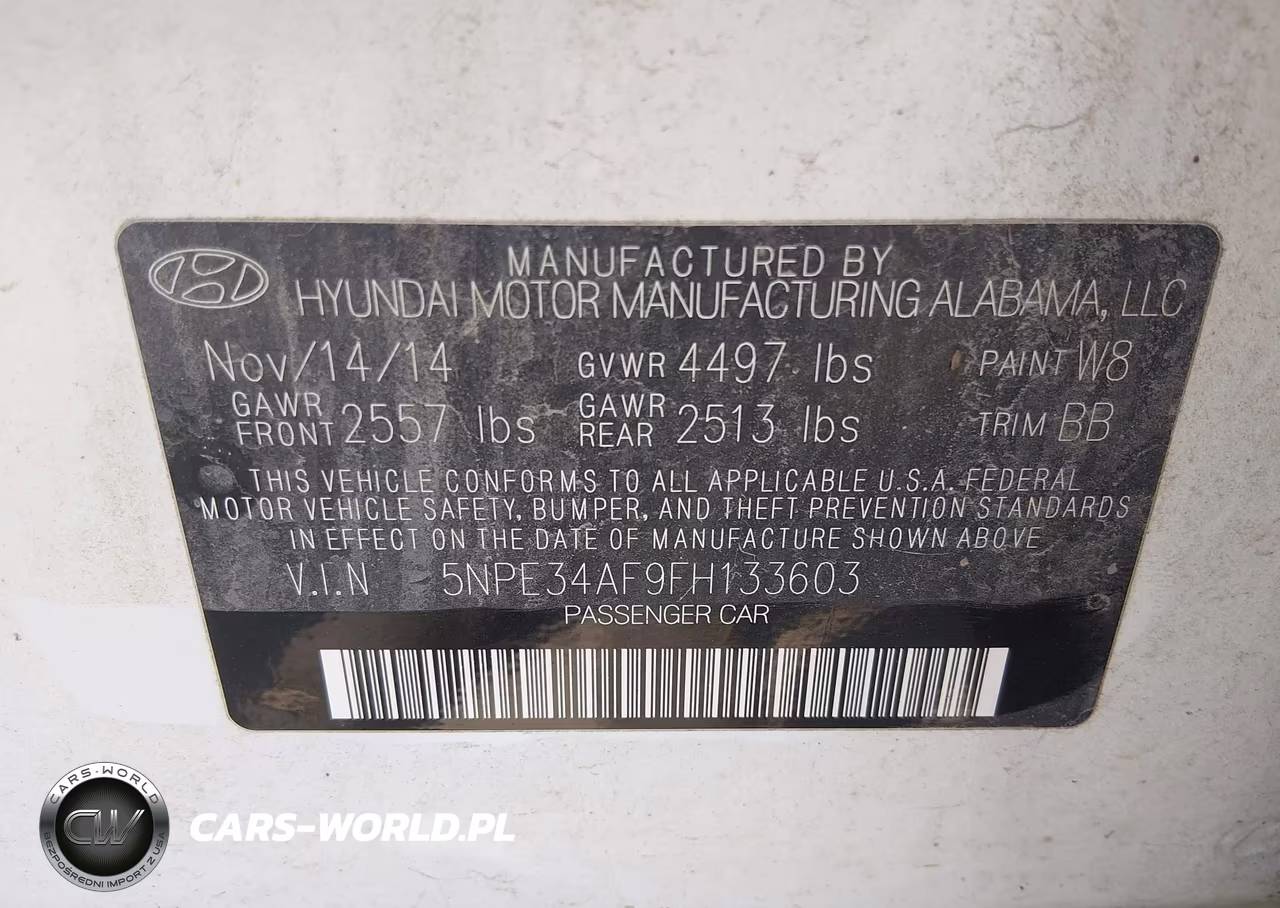 2015 Hyundai Sonata Sport VIN:5NPE34AF9FH133603 - 9